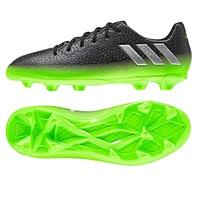 adidas Messi 16.3 Firm Ground Football Boots - Dark Grey/Silver Metall, Green