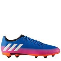 adidas Messi 16.3 Firm Ground Football Boots - Blue/White/Solar Orange, Blue