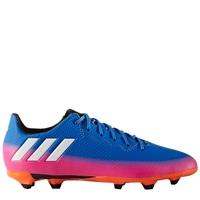 adidas Messi 16.3 Firm Ground Football Boots - Blue/White/Solar Orange, Blue