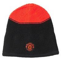 adidas manchester united fc official beanie hat blacksolar red