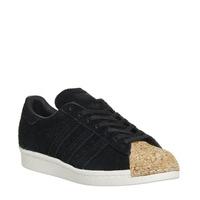 adidas superstar 80s black suede cork toe