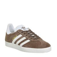 Adidas Gazelle Trainers TRACE BROWN WHITE