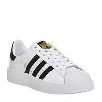 adidas superstar bold white black