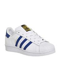 adidas superstar gs white eqt blue foundation