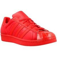 adidas superstar glossy toe w womens shoes trainers in red