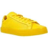 adidas courtvantage adicolor womens shoes trainers in yellow