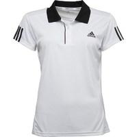 adidas womens club 3 stripe climacool tennis polo whiteblack