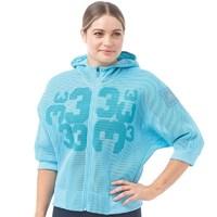 adidas Womens ClimaCool Mesh Running Hoody Blue Glow