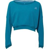 adidas womens cozy wide neck climalite running pullover equipment gree ...