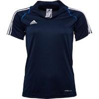 adidas Womens 3 Stripe Team ClimaCool Poly Polo Collegiate Navy/Air