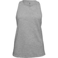 adidas Womens ClimaLite Deep Armhole Tank Medium Grey/Metallic Silver