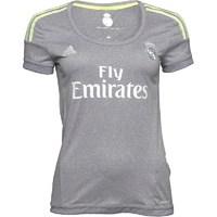 adidas Womens RMCF Real Madrid Away Jersey Grey/Solar Yellow