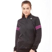 adidas Womens Response Climastorm Wind Running Jacket Black/Shock Purple