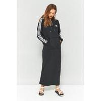 adidas Originals 3-Stripe Hoodie Maxi Dress, BLACK