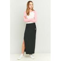 adidas Originals 3 Stripe Black Maxi Skirt, BLACK