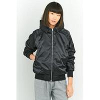 adidas eqt black hooded bomber jacket black