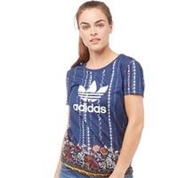 adidas Originals Womens X The Farm Company Cirandeira Trefoil T-Shirt Multicolour