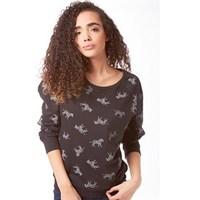adidas Neo Womens All Over Print Knitted Sweater Black