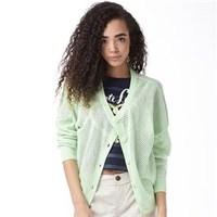 adidas Neo Womens Structured Knitted Cardigan Fluo Green