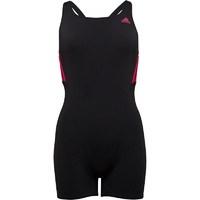 adidas Womens Infinitex 3 Stripe One Piece Legsuit Black/Bold Pink