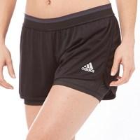 adidas womens climachill 2 in 1 training shorts black