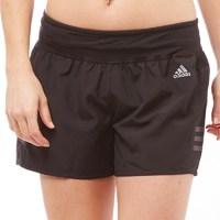 adidas Womens Response 3 Stripe Running Shorts Black/Utility Black