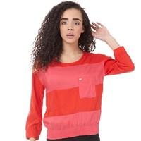 adidas Neo Womens ST Striped Top Red/Pink