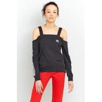 adidas Originals Cold-Shoulder Sweatshirt, BLACK