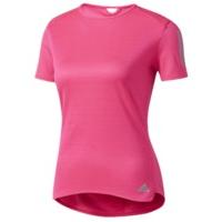 adidas Response Short Sleeve Running Tee - Womens - Shock Pink