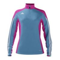 adidas mi team 14 plain quarter zip womens light bluewhiteintense pink