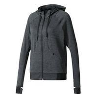 adidas performance full zip hoodie womens blkhea