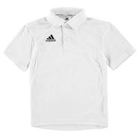 adidas howzat short sleeve cricket polo unisex junior