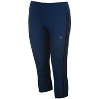 adidas 3 Stripe Three Quarter Tights Ladies