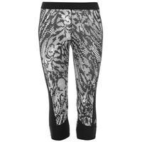 adidas tech fit all over pattern three quarter tights womens