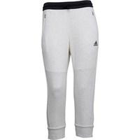 adidas womens cotton fleece 34 sweat pants pepper white melange