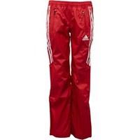 adidas womens full length rain pants collegiate red