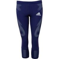 adidas Womens Adizero SprintWeb 3/4 Running Capri Leggings Night Sky