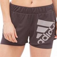 adidas womens m10 cooler climalite 2 in 1 running shorts utility black