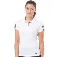 adidas Womens Response 3 Stripe ClimaCool Tennis Polo White/Black