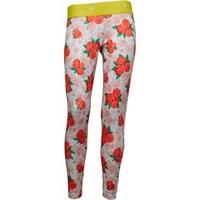 adidas Womens STELLASPORT Printed ClimaLite Tight Leggings White/Bold Yellow