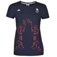 adidas Team GB Outline T Shirt Ladies