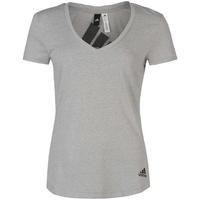 adidas Logo V Neck T Shirt Ladies