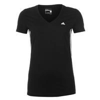 adidas essential three stripe tshirt womens