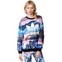 adidas originals mountain clash sweter womens sweatshirt in blue