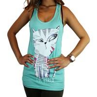 adidas neo tank 7 womens vest top in green