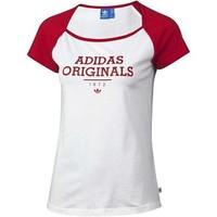 adidas Tshirt Uni Logo Tee women\'s T shirt in white