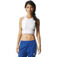 adidas cropped top womens t shirt in white