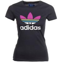 adidas Trefoil Tee Mli women\'s T shirt in black