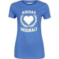 adidas Tshirt College Tee Q3 women\'s T shirt in blue