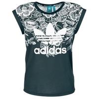 adidas florido tee womens t shirt in black